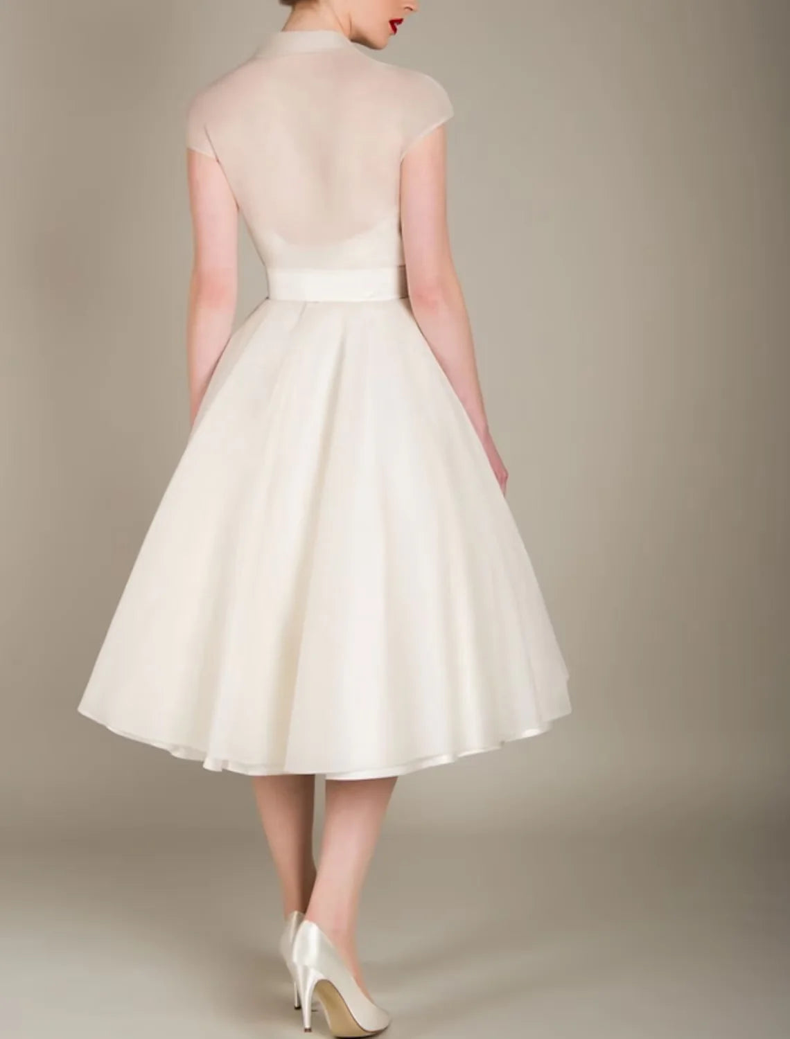 DingjiA-Line Cocktail Dresses Hot Dress Graduation Knee Length Sleeveless V Neck Wednesday Addams Family Tulle with Sash / Ribbon