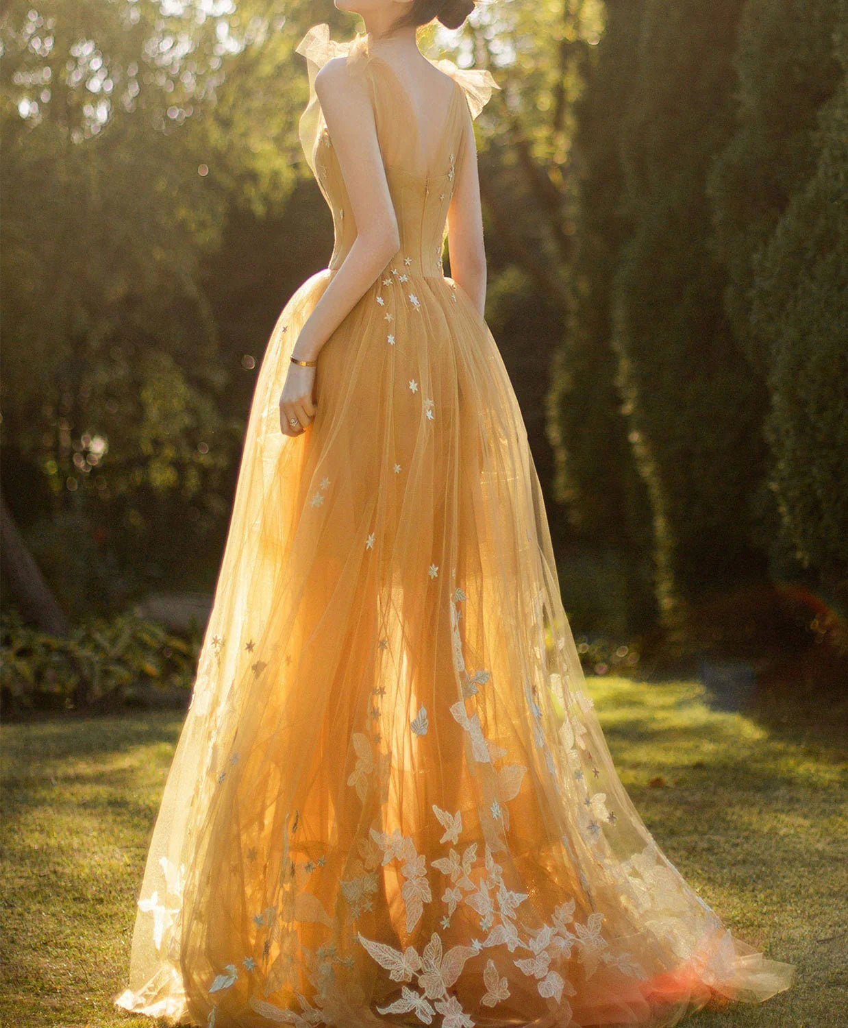 Tulle Lace Long Prom Dress Tulle Lace Evening Dress