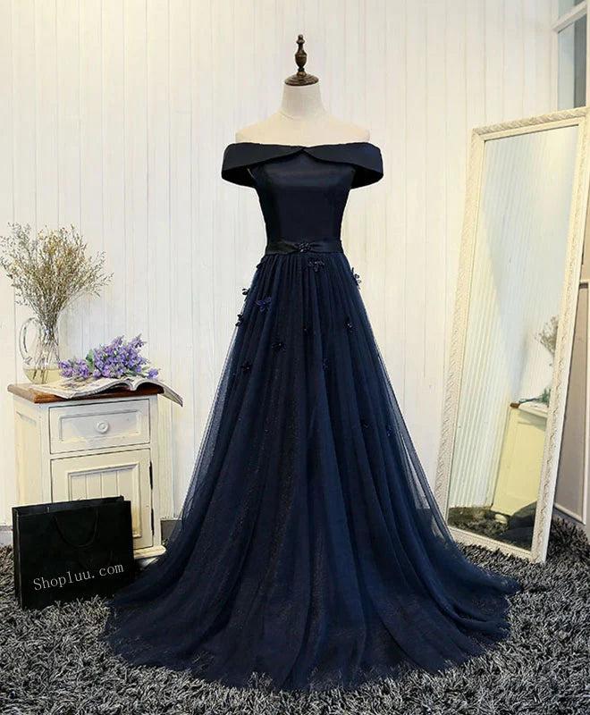 Off Shoulder Long Prom Dress Evening Dress