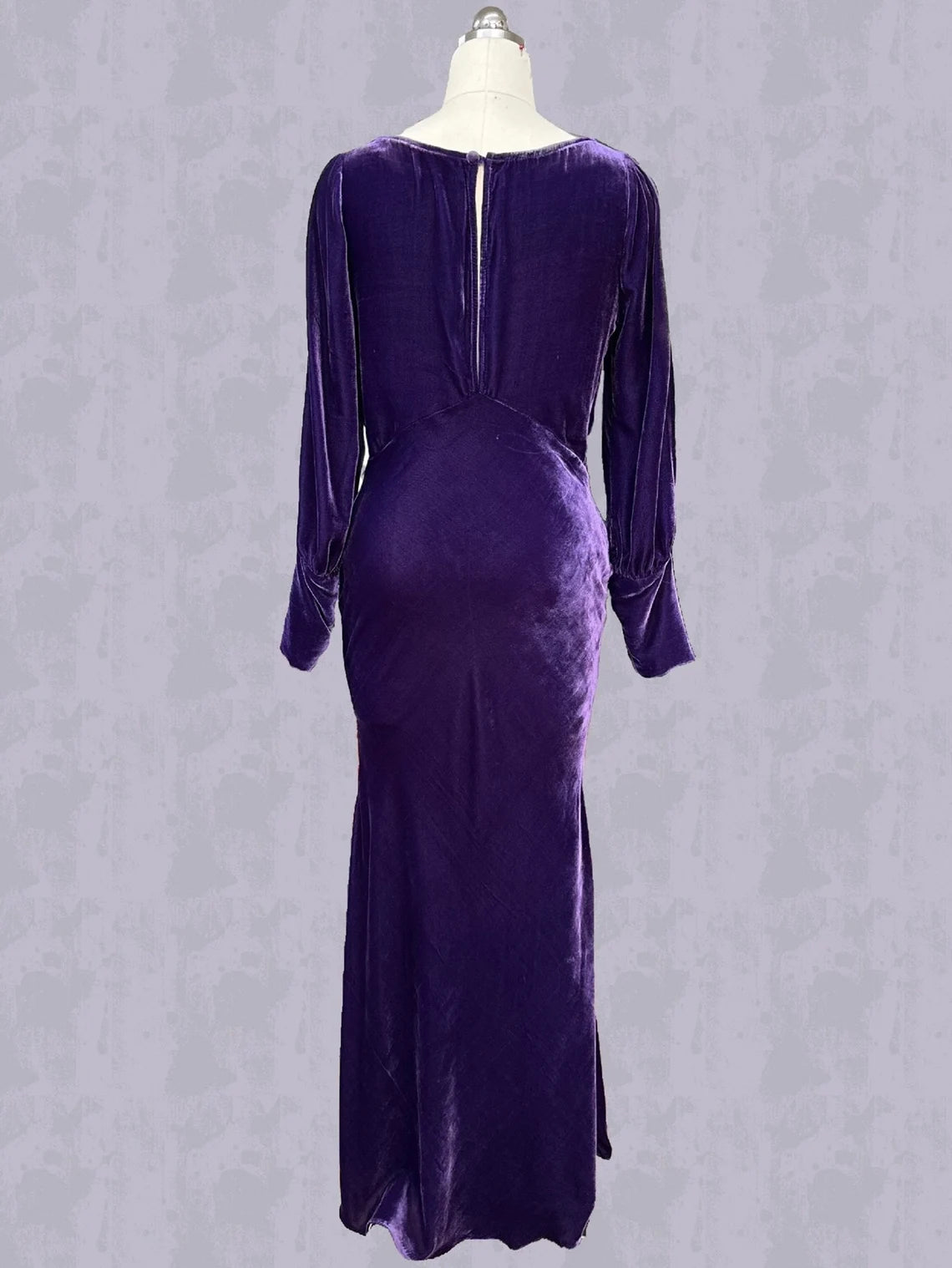 Silk Velvet Dress  Luxurious Silk Velvet Prom Dress with Sleeves Gift for her Long Dress