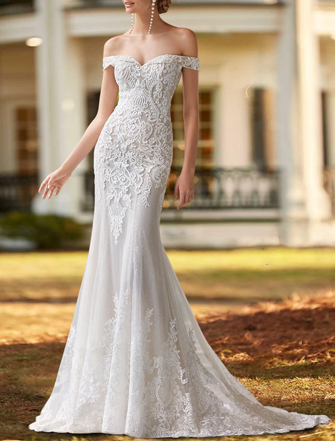 Engagement Formal Wedding Dresses Two Piece Off Shoulder Cap Sleeve Court Train Satin Bridal Gowns With Beading Appliques 2025