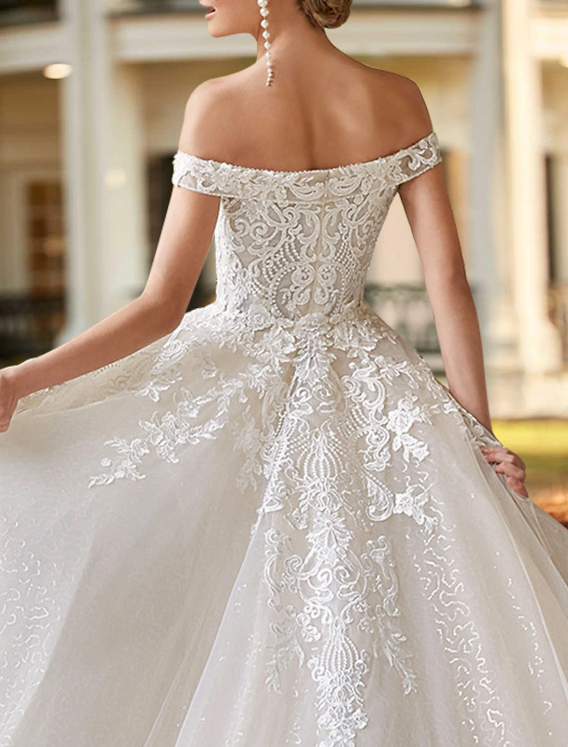 Engagement Formal Wedding Dresses Two Piece Off Shoulder Cap Sleeve Court Train Satin Bridal Gowns With Beading Appliques 2025