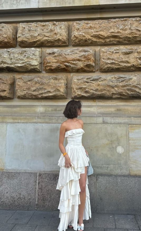 A-Line Strapless Chiffon Long Prom Dresses Formal Evening Dress