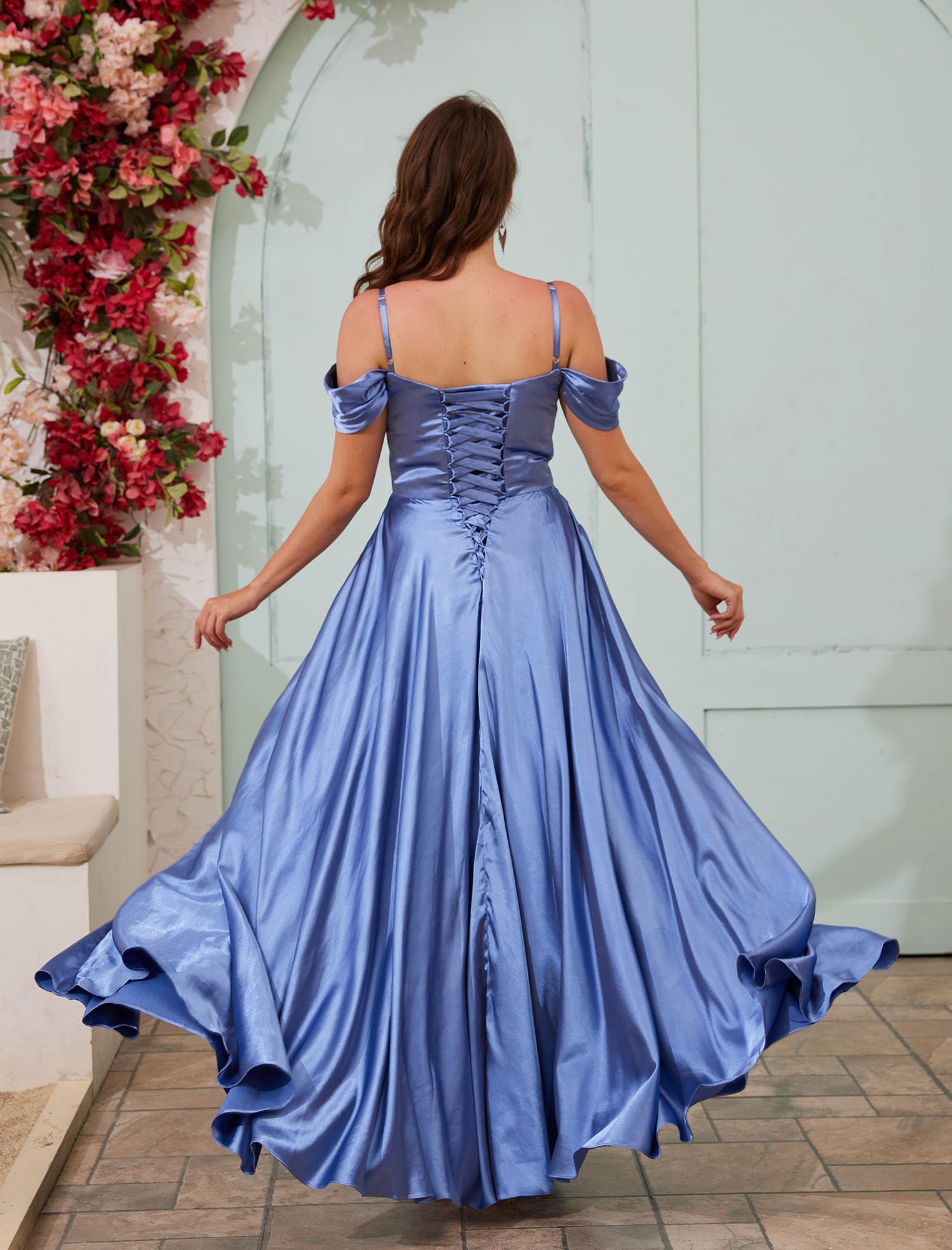 Navy Women Sexy Sequin Bodycon Maxi Dress V Neck Split Back Formal Prom Cocktail Party Long Dresses