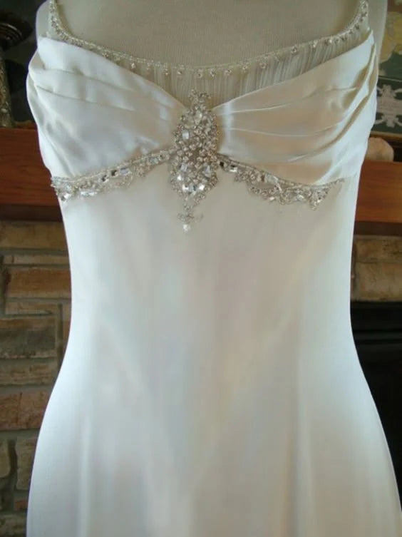 Vintage White Mermaid Prom Dress Wedding Dress