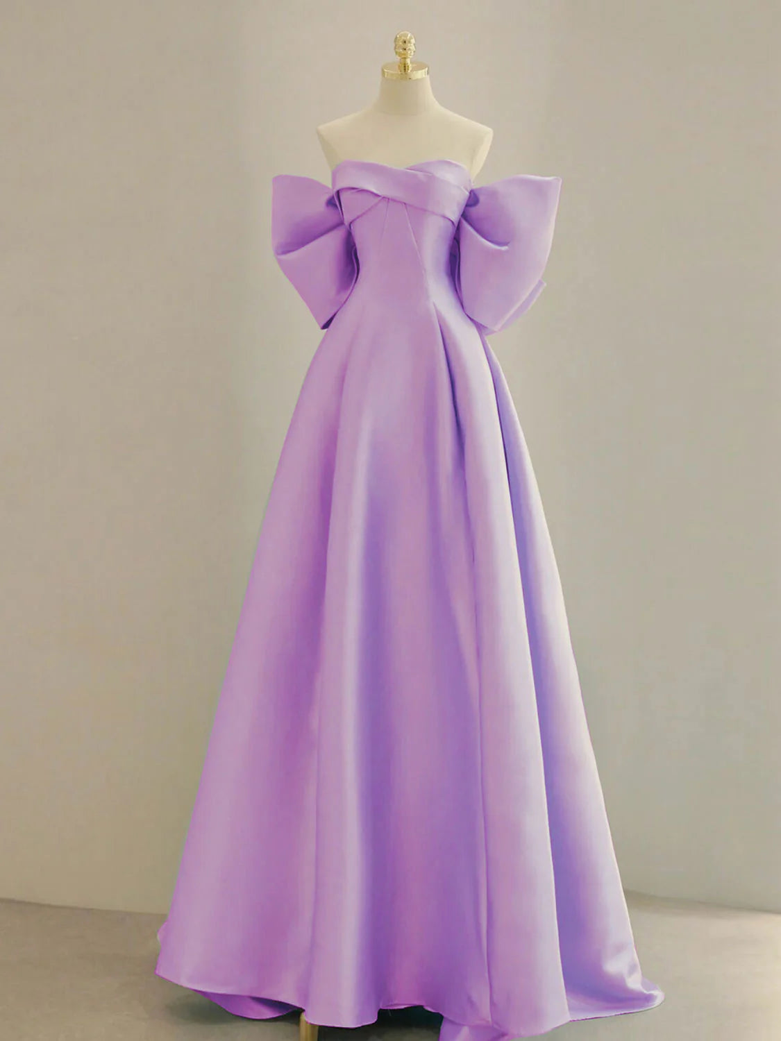 A-Line Satin Long Prom Dresses Blue Satin Evening Dresses