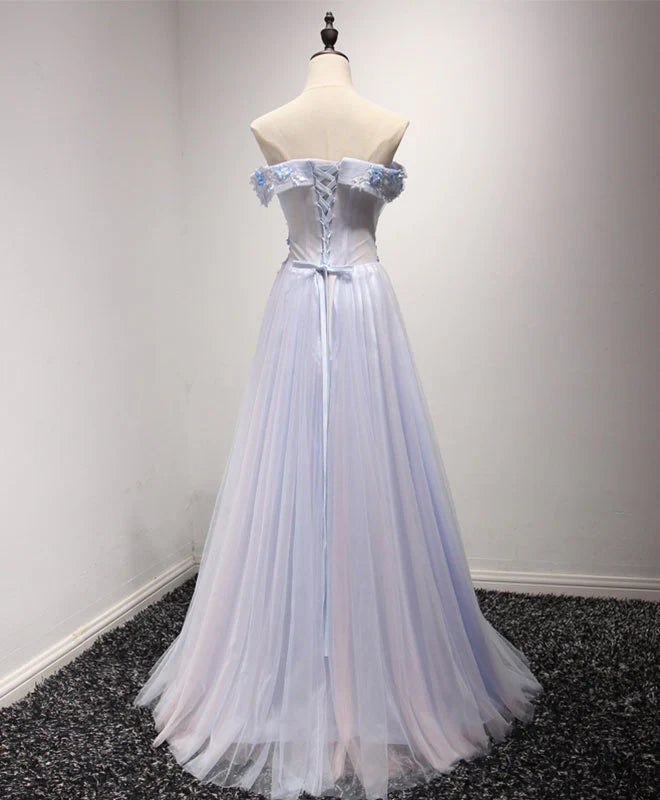 Tulle Lace Long Prom Dress Lace Evening Dress