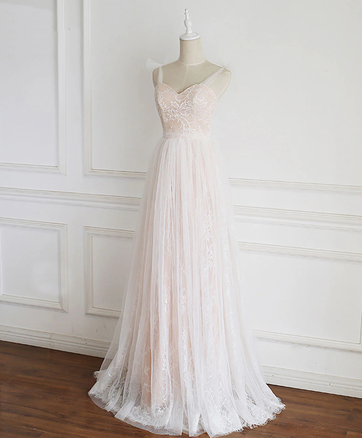 Sweetheart Tulle Lace Long Prom Dress Lace Evening Dress