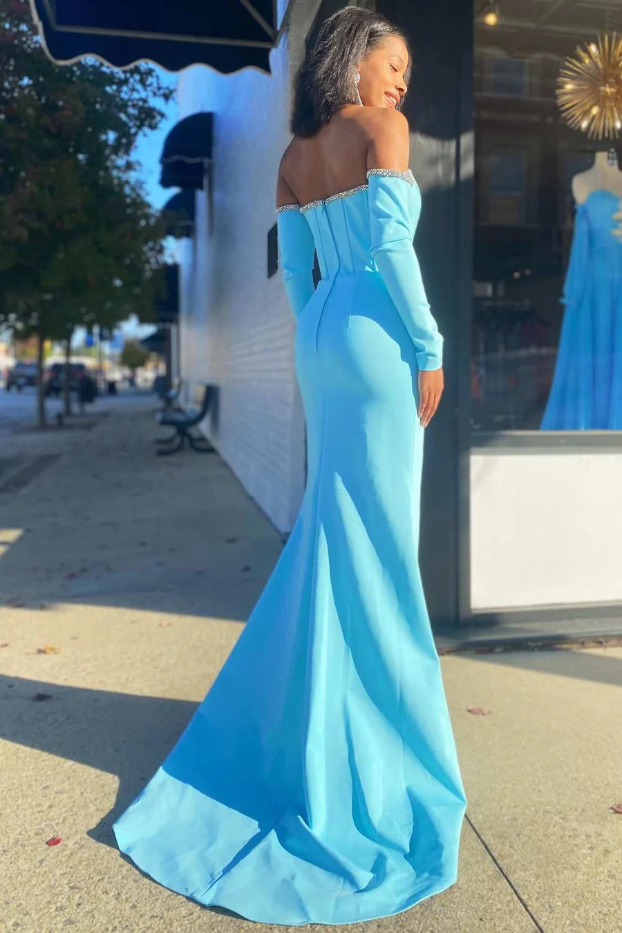 Velvet Off-the-Shoulder Mermaid Pageant Dress