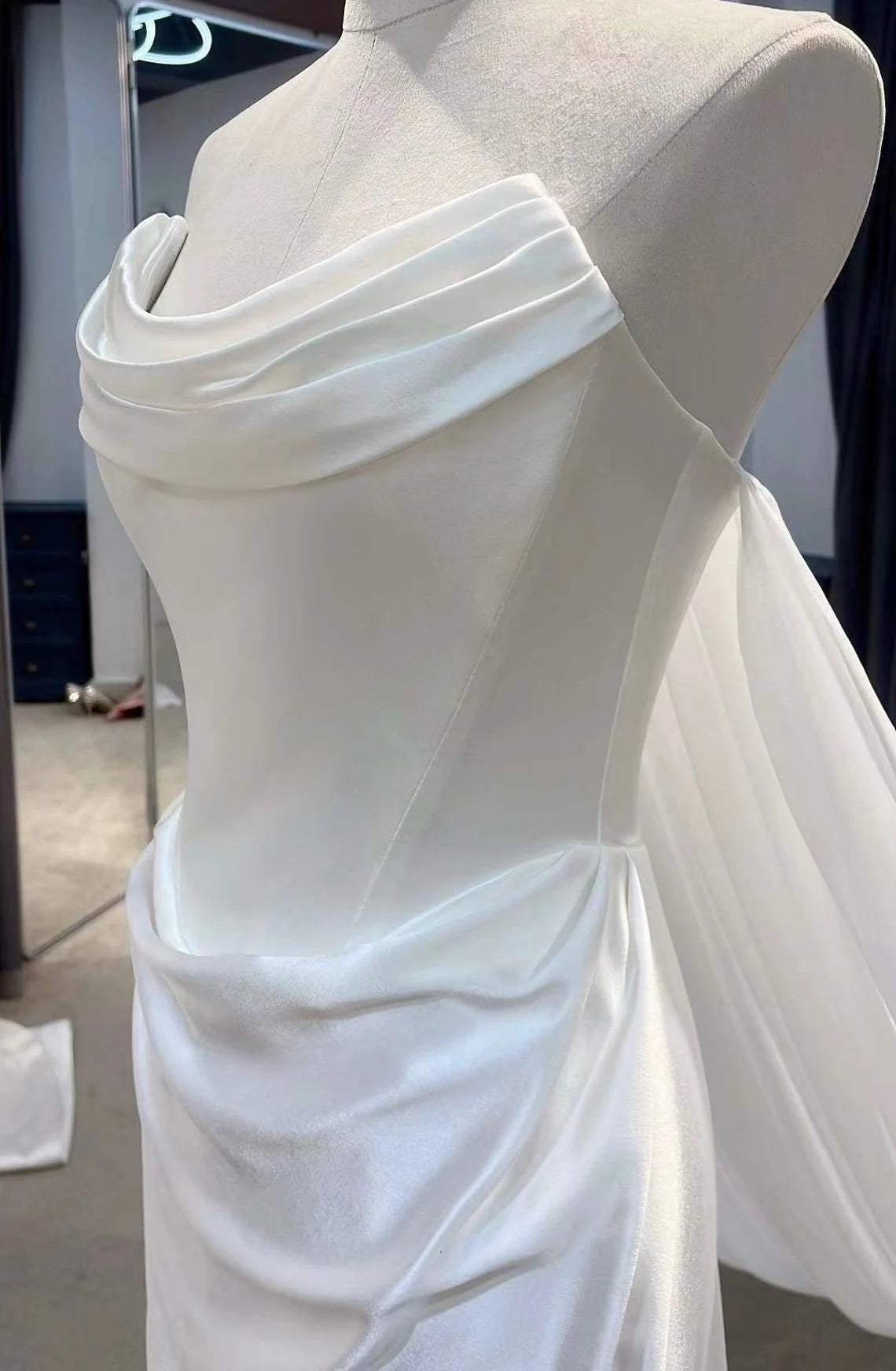 Minimalist Satin Corset Wedding Bridal Dress Custom Simple Elegant Georgia Flower wedding