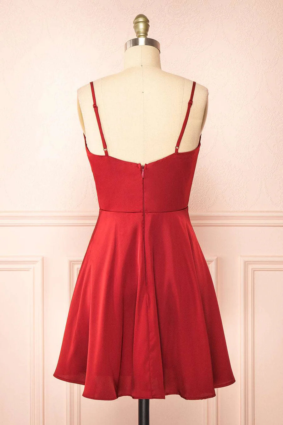 Cowl Neck A-Line Short Homecoming Dresses
