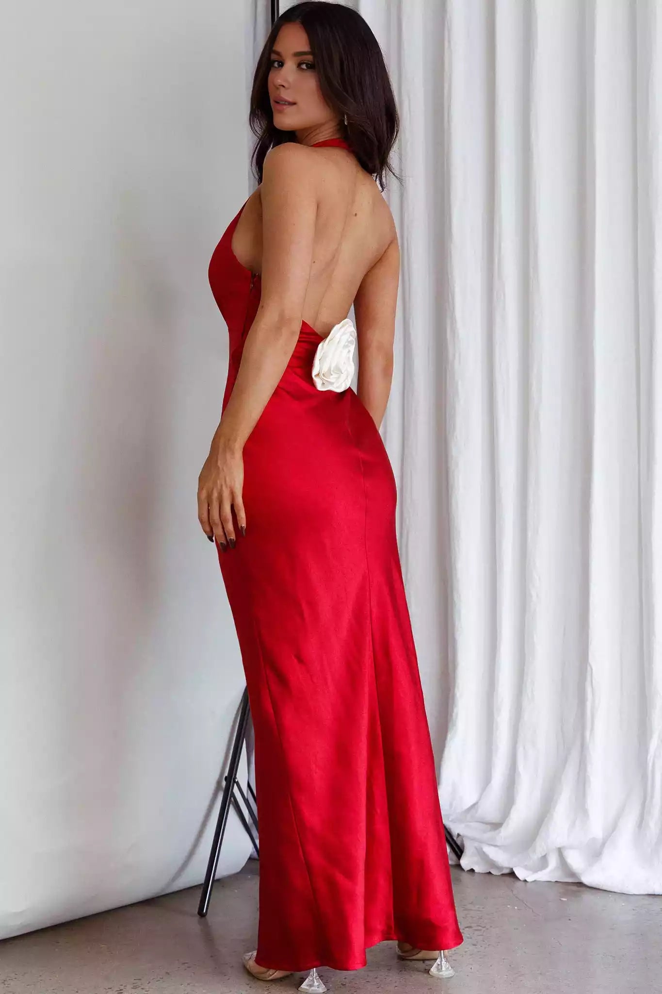 Absolutely stunning satin bust with lining, tight corset with side zipper Prom Dresses