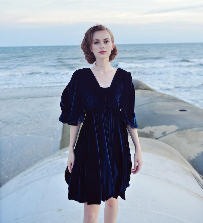 Velvet Gown Women  Bridesmaids Velvet Dress  Short Velvet Dress