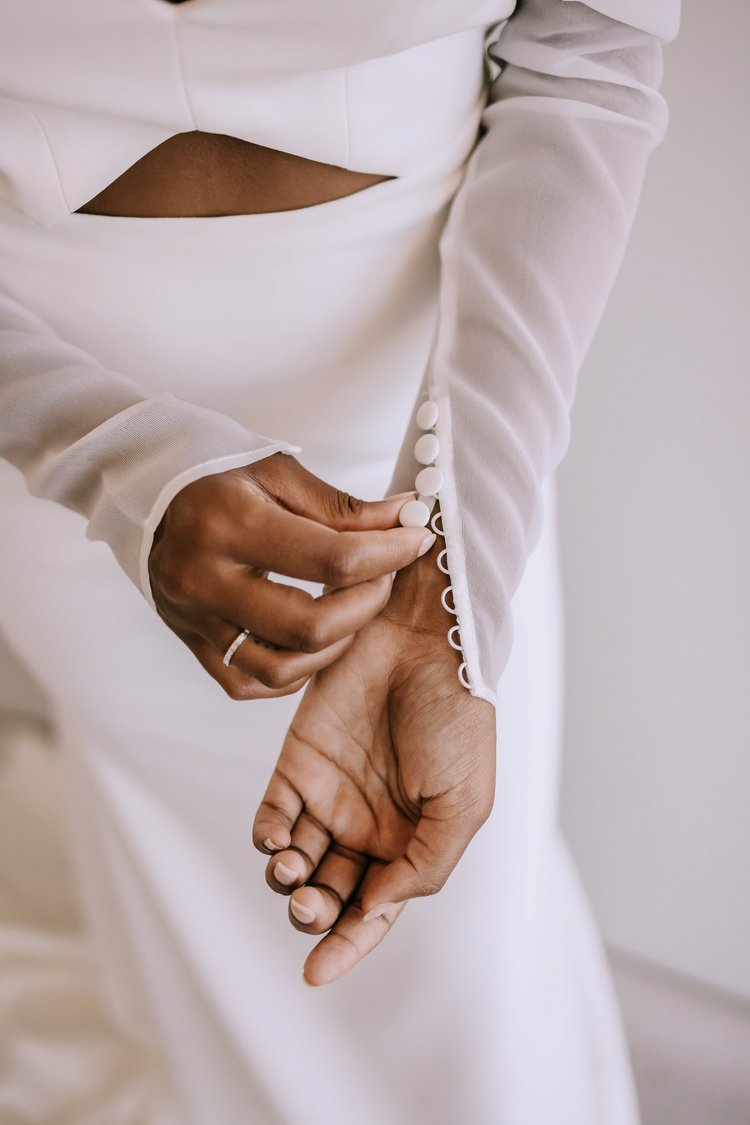 Sultry Mermaid Wedding Dress with Plunge V Neckline