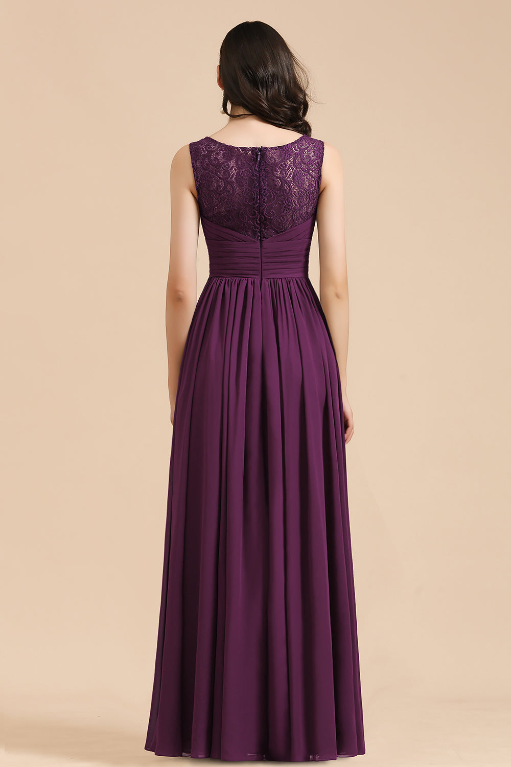 Elegant Red V-Neck A-Line Bridesmaid Gown
