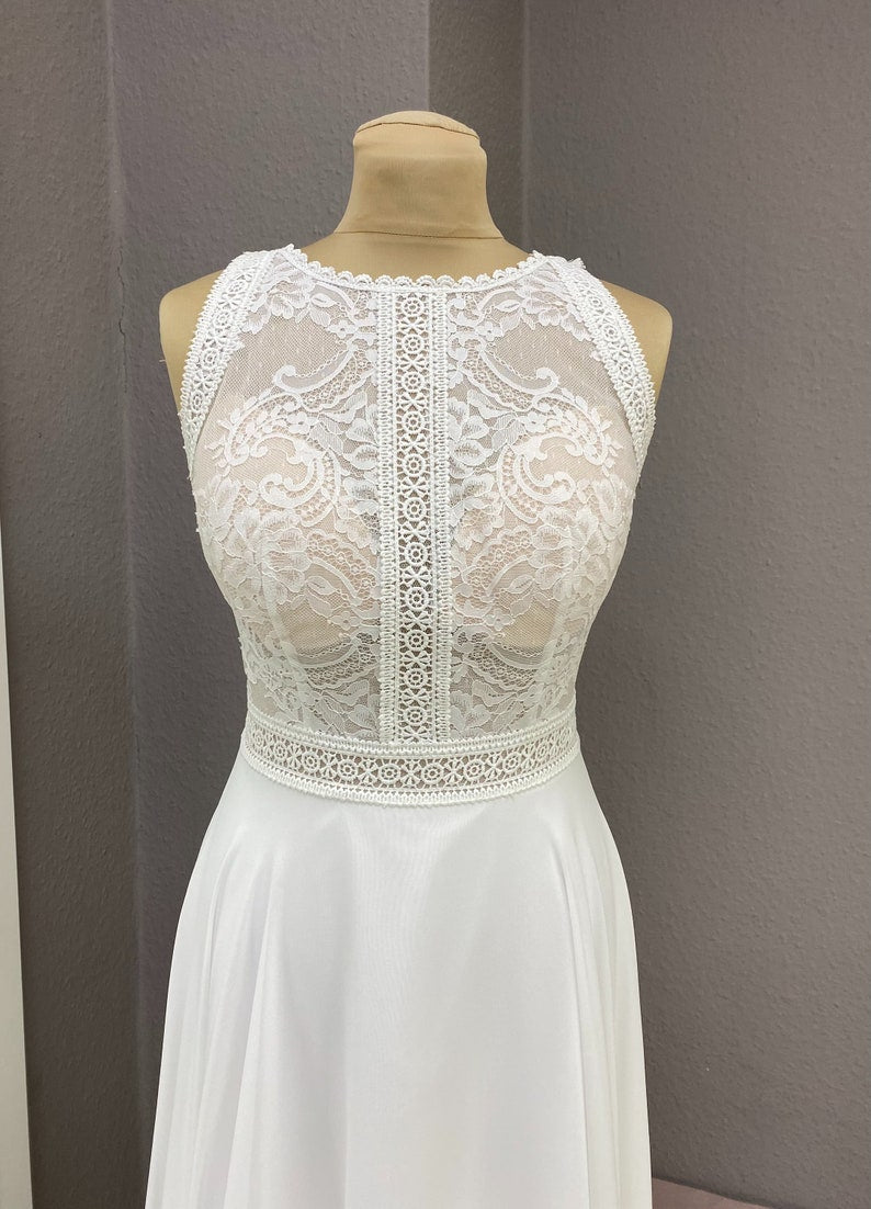 Simple and Elegant Wedding Dress Lace Chiffon Wedding Dress Short Sleeves Bridal Gown A-Line Wedding Dress Delicate Embroidery Dress