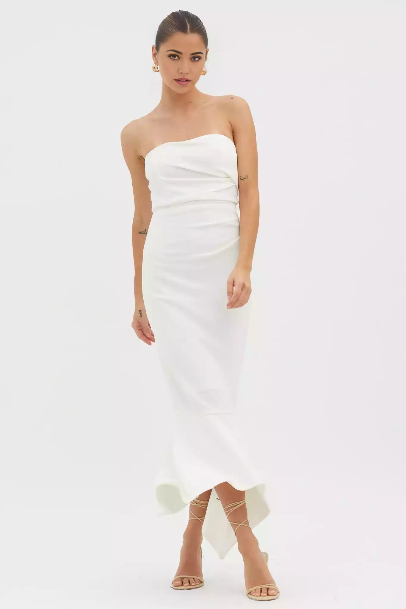 Beautiful classic off shoulder mid length lined corset with hidden zipper on the back Prom Dresses