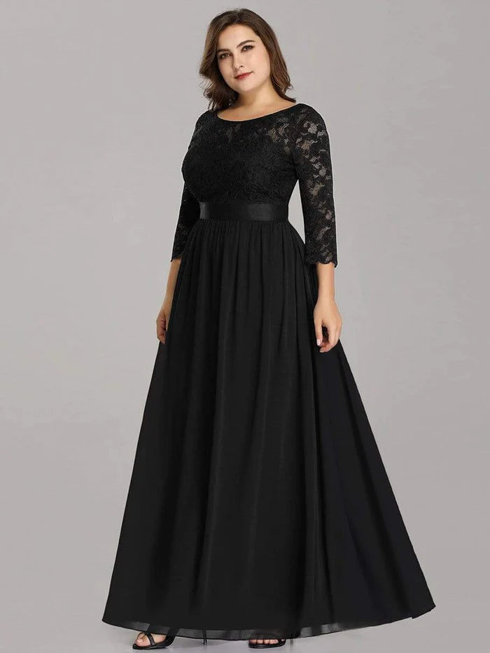 Stylish Cold Shoulder Flare Sleeves Flowy Bridesmaid Dress