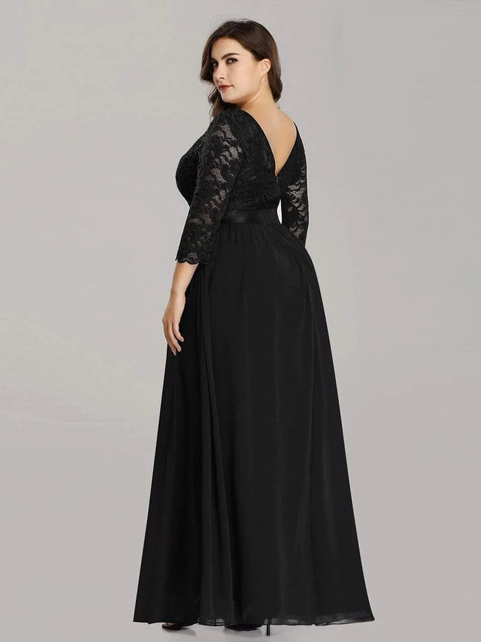 Stylish Cold Shoulder Flare Sleeves Flowy Bridesmaid Dress