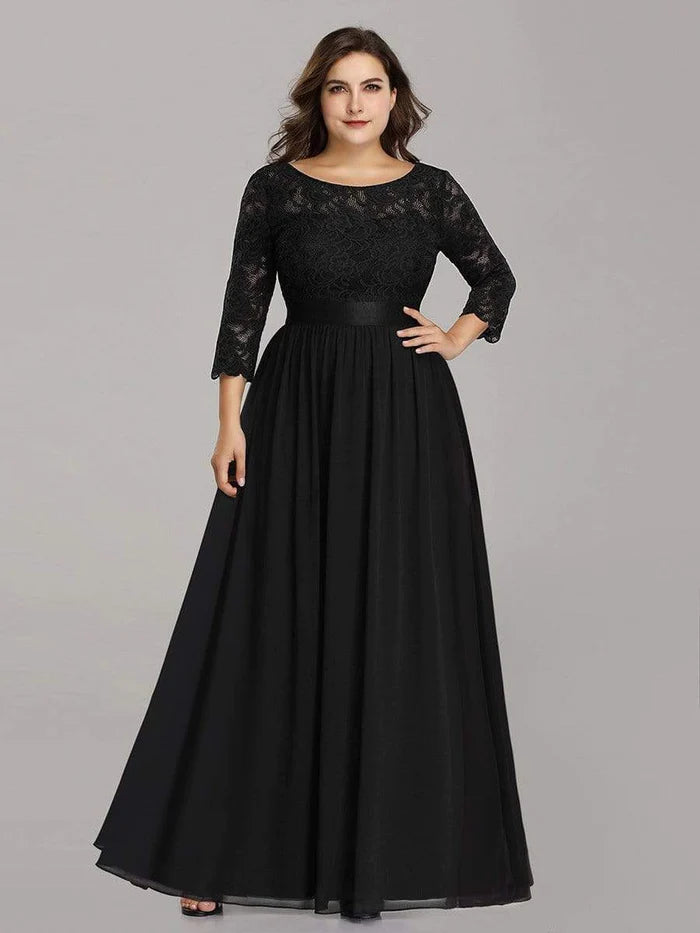 Stylish Cold Shoulder Flare Sleeves Flowy Bridesmaid Dress