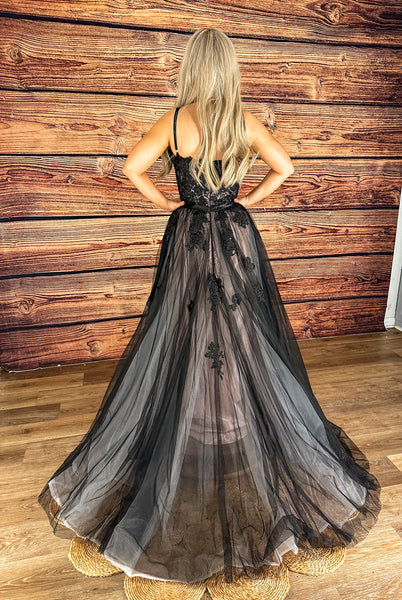 DingjiWedding Dress Formal Women's Dresses A-Line/Princess Wedding Dress Spaghetti Straps Floor Length Tulle V Neck With Train Party dress Prom Dress Stores