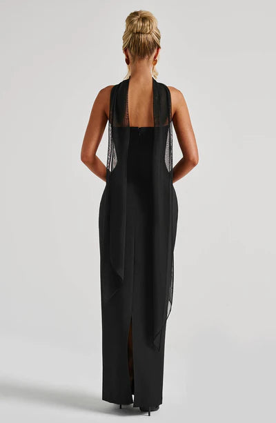 Sexy Simple Black A-Line Off the Shoulder Long Formal Prom Dress