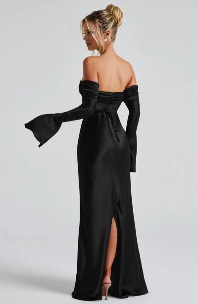 Beautiful A-Line Off the Shoulder Long Sleeve Formal Prom Dress