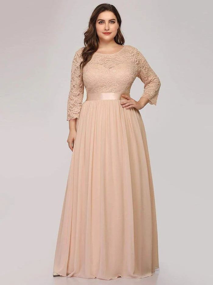 Stylish Cold Shoulder Flare Sleeves Flowy Bridesmaid Dress