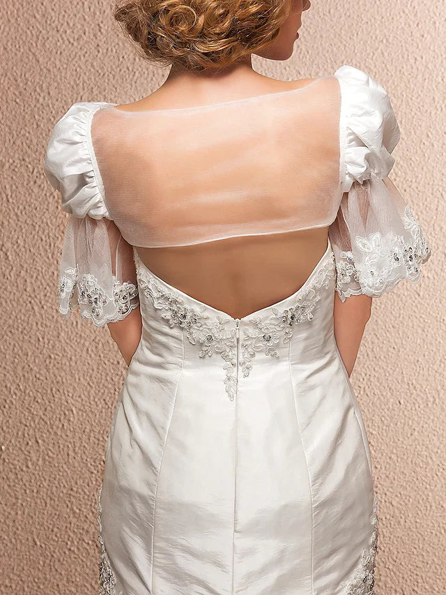 DingjiWedding Dresses Sweetheart Neckline Court Train Taffeta Sleeveless