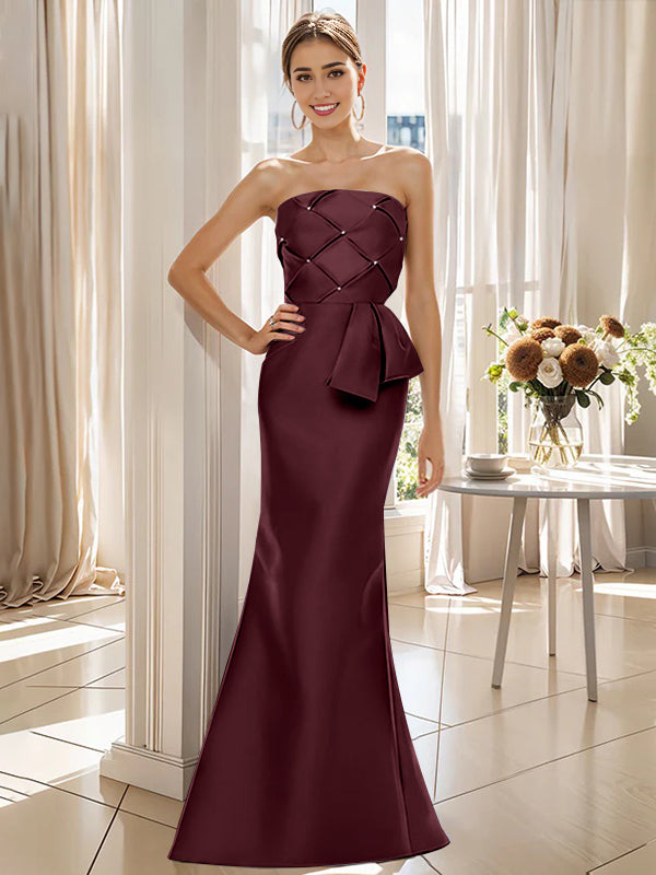 Trumpet/Mermaid Strapless Floor-Length Mother Of The Bride Dresses