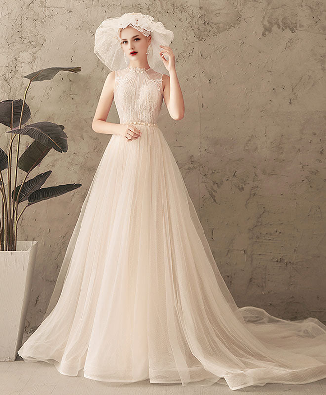 Tulle Lace Long Prom Dress Tulle Lace Wedding Dress