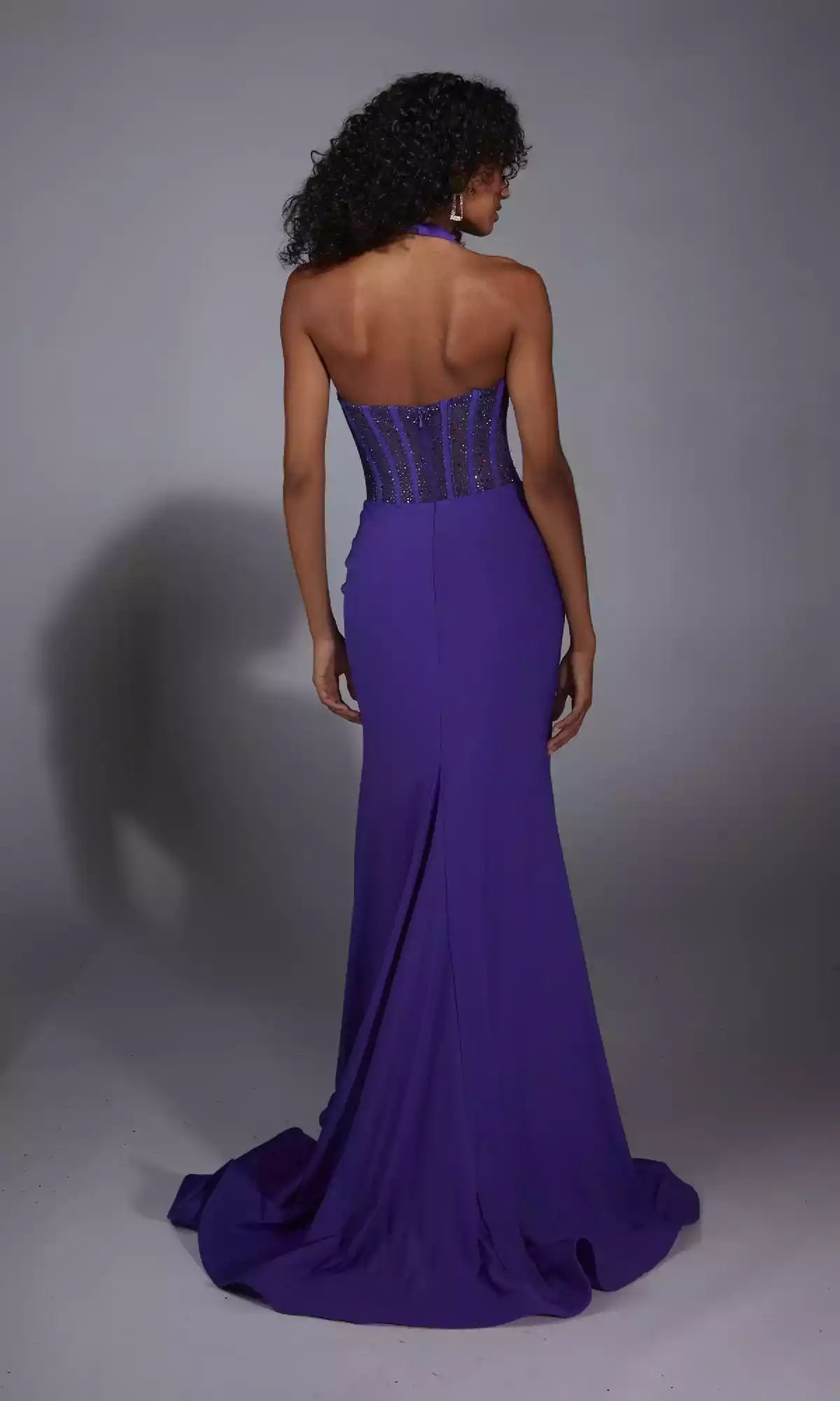 Charming long backless V-neck tight corset with slim fit and split cut Prom Dresses