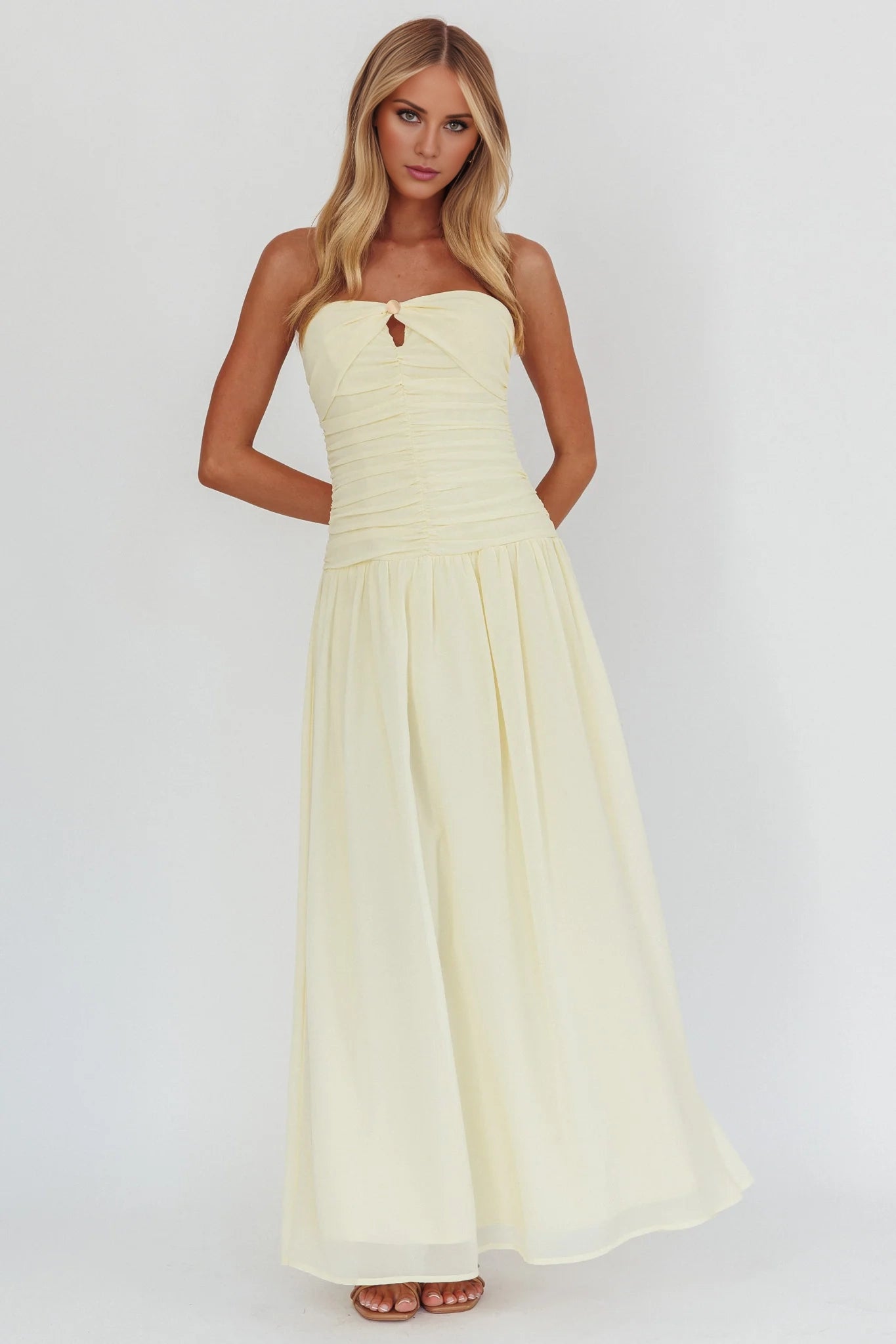 Charming strapless corset with low waist and back straps Homecoming Dresses