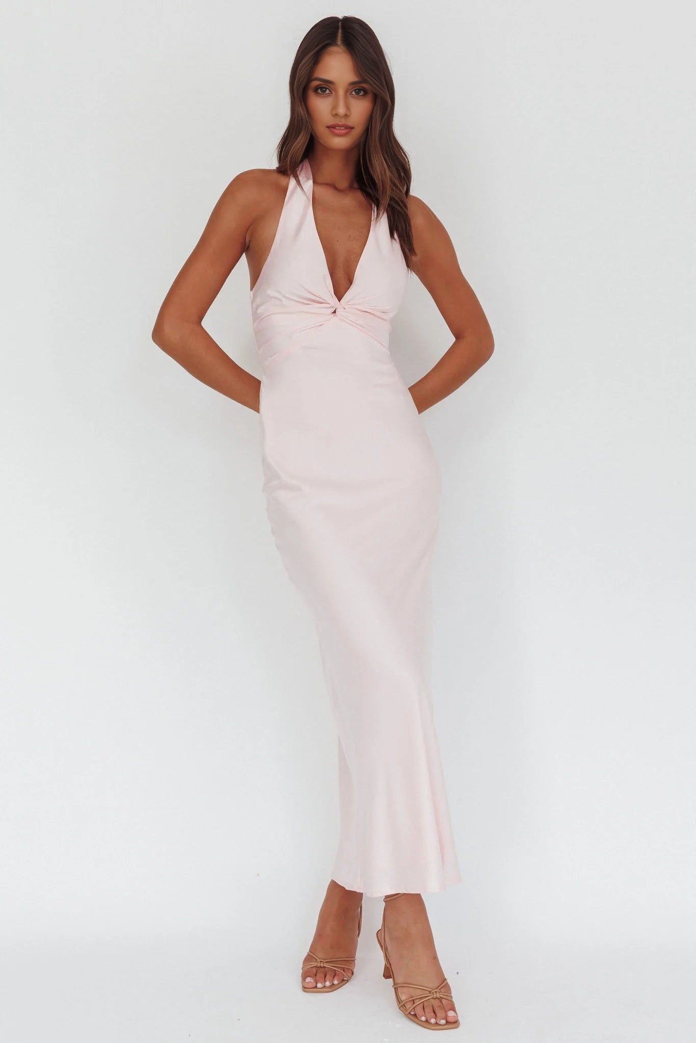 Charming twisted backless back with zipper Homecoming Dresses