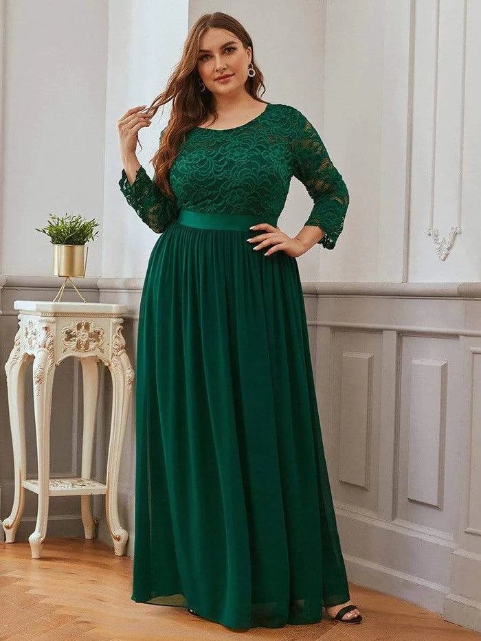 Stylish Cold Shoulder Flare Sleeves Flowy Bridesmaid Dress