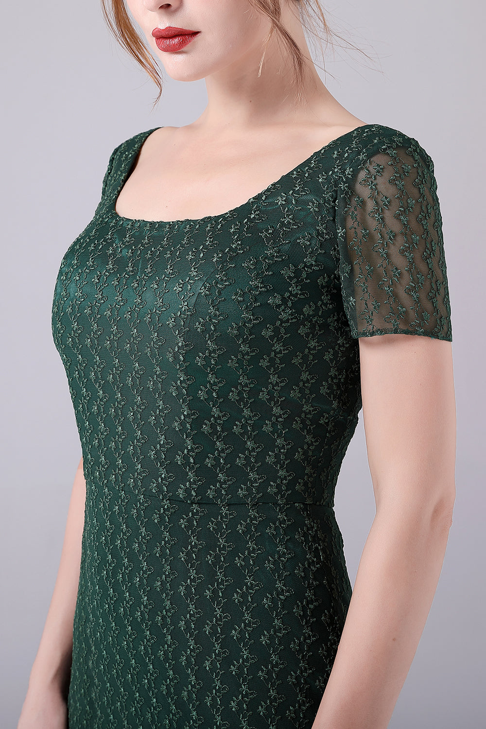 Mermaid Square Neck Long Mother Of the Bride Dress