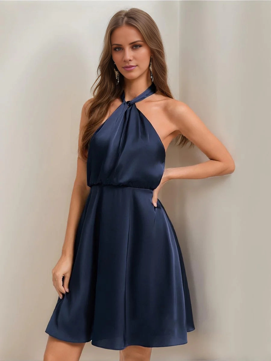 DingJi Wedding Charming A-line Princess Strap Mini Short Homecoming Dresses