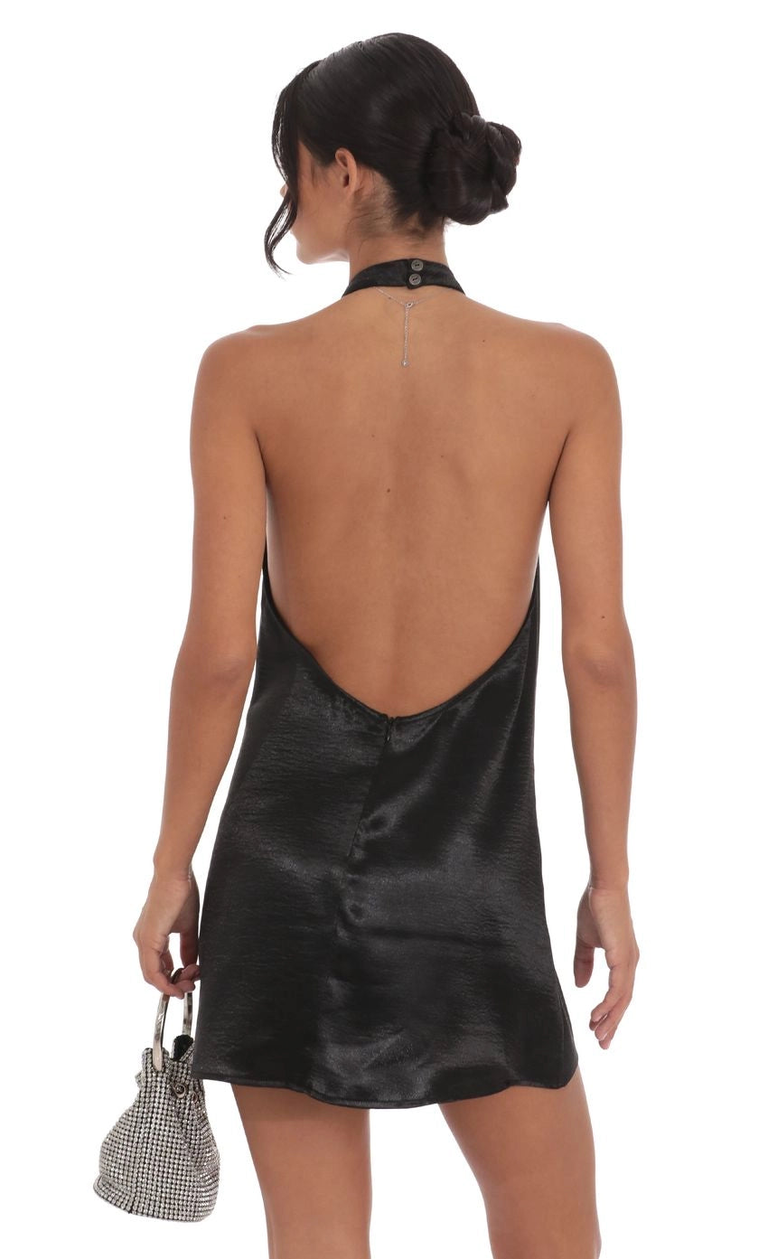 DingJi Wedding Elegant Simple Satin Hanging Neck Straight Tube Homecoming Dresses