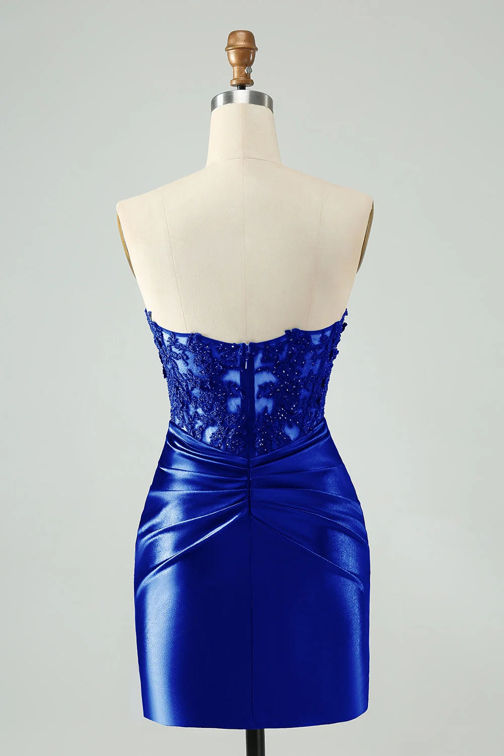 DingJi Wedding Shiny Tight Off Shoulder Hollow Lace Homecoming Dresses