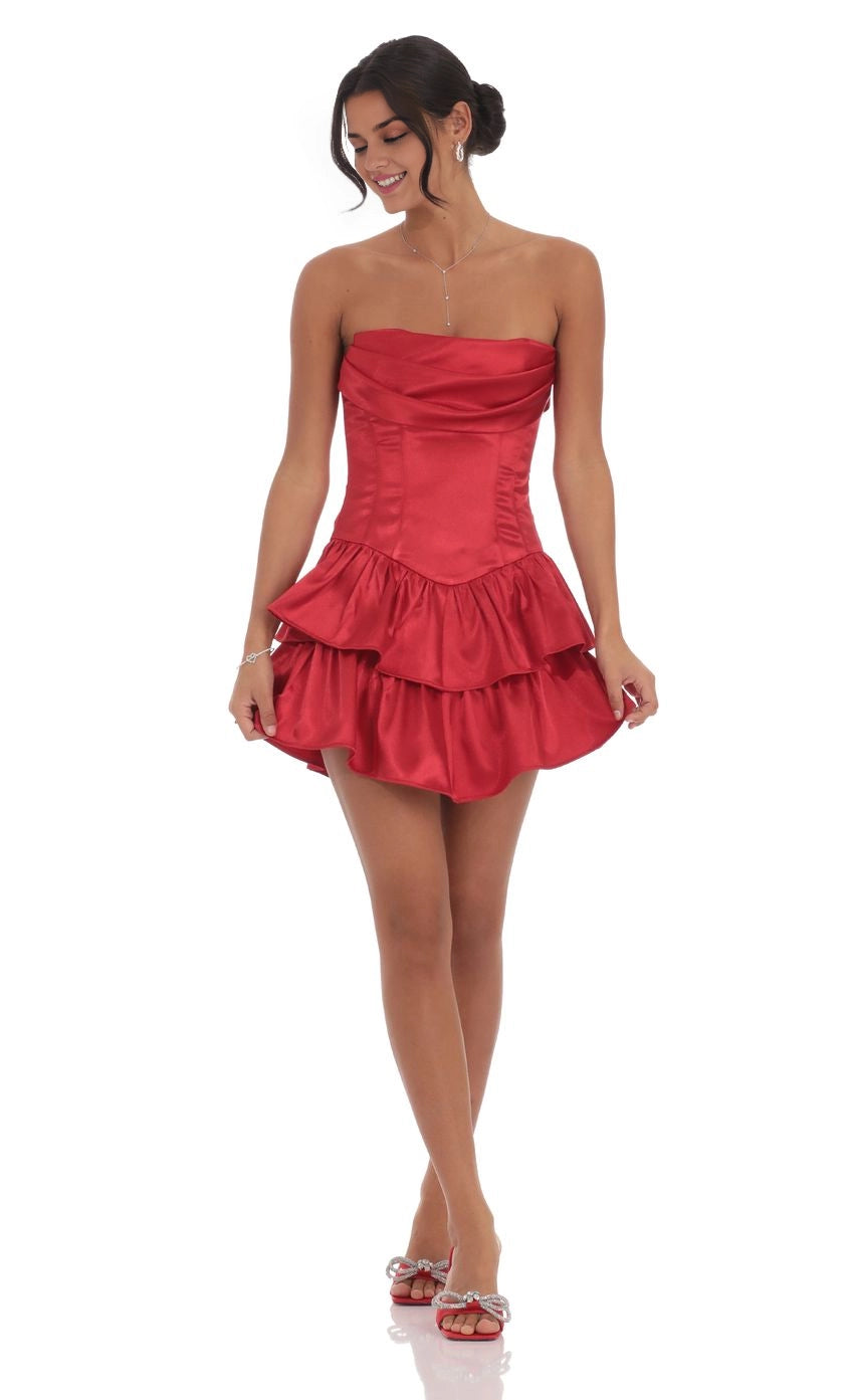 DingJi Wedding elegant short satin corset with exposed shoulders Homecoming Dresses