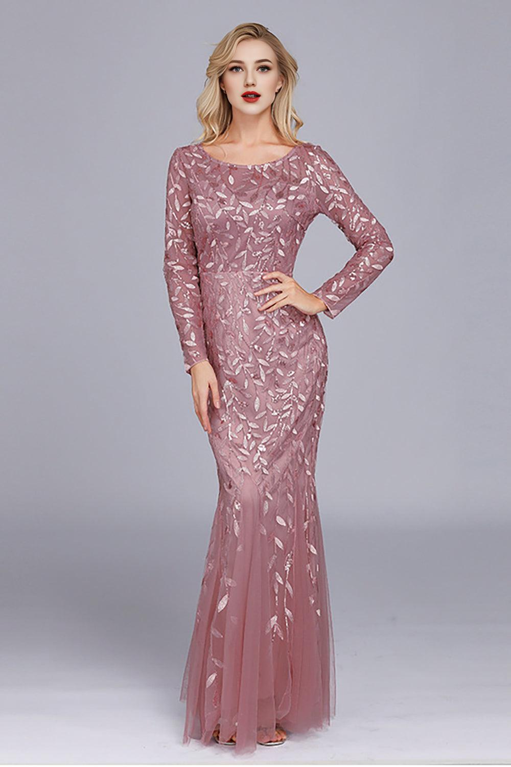 Mermaid Boat Neck Mother of the Bride Dress with Appliques