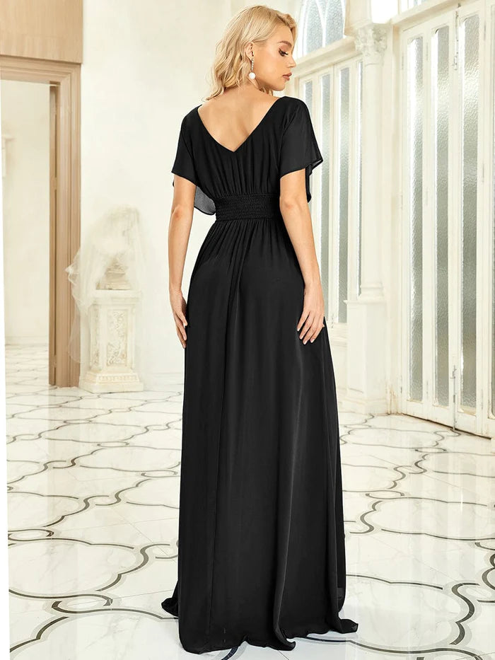 Stunning A-Line Empire Waist Chiffon Wedding Guest Dress