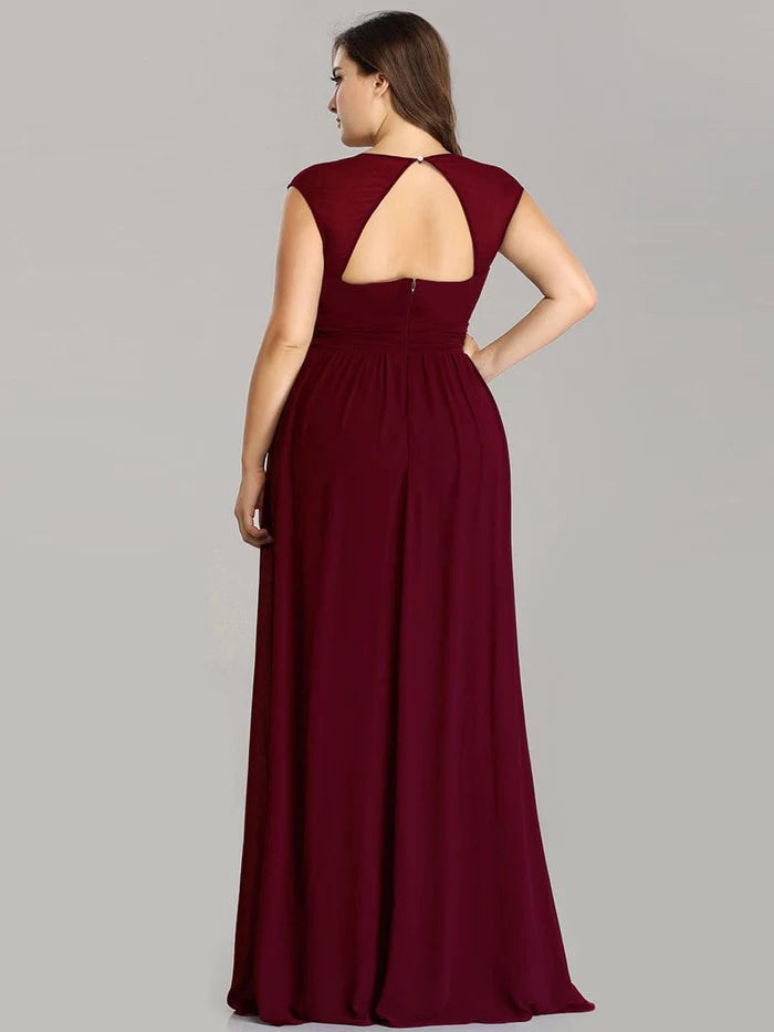 Custom Size Sleeveless Grecian Style Formal Evening Dresses for Women