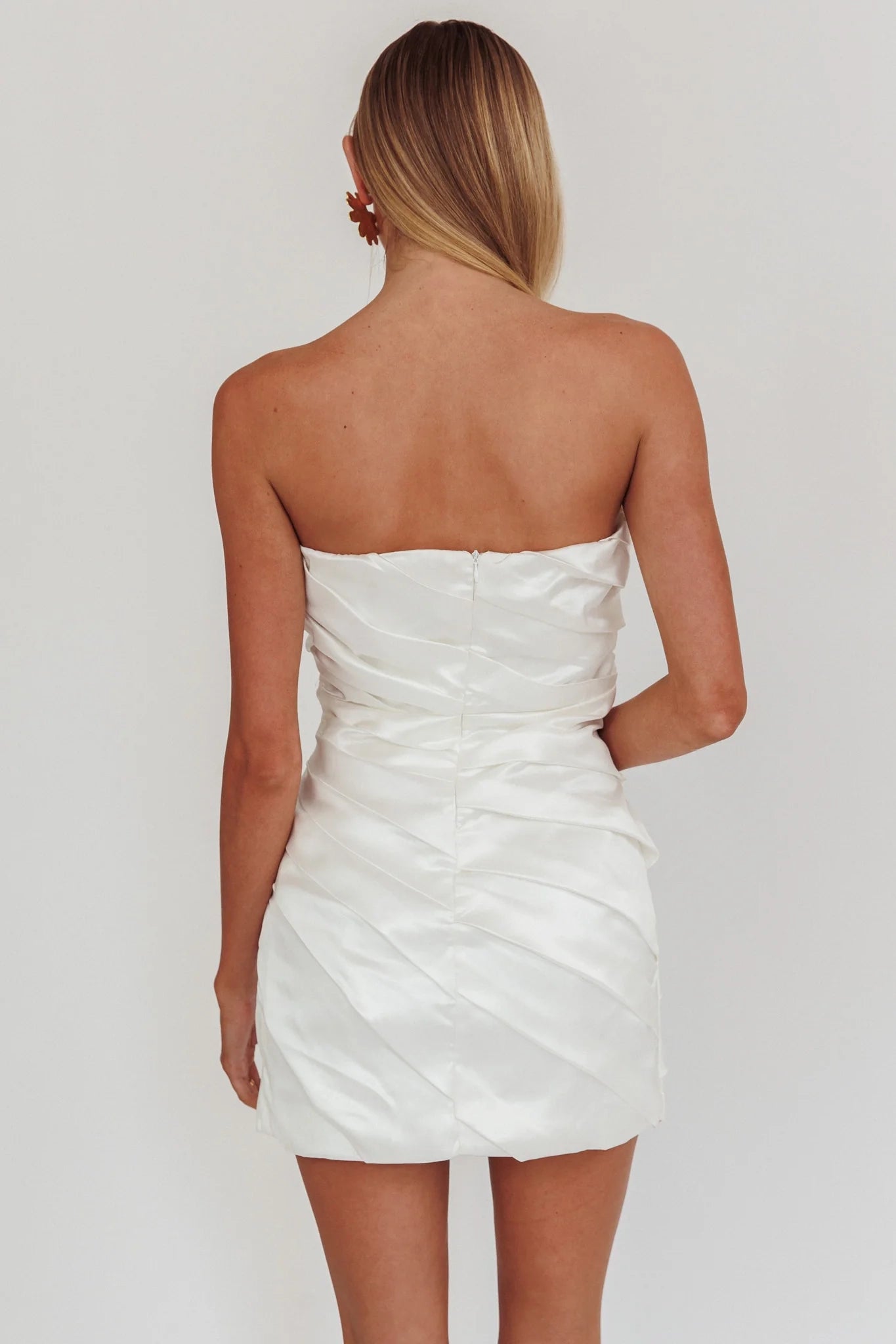 Elegant mini bust tight corset skeleton with side pleats and back zipper Homecoming Dresses