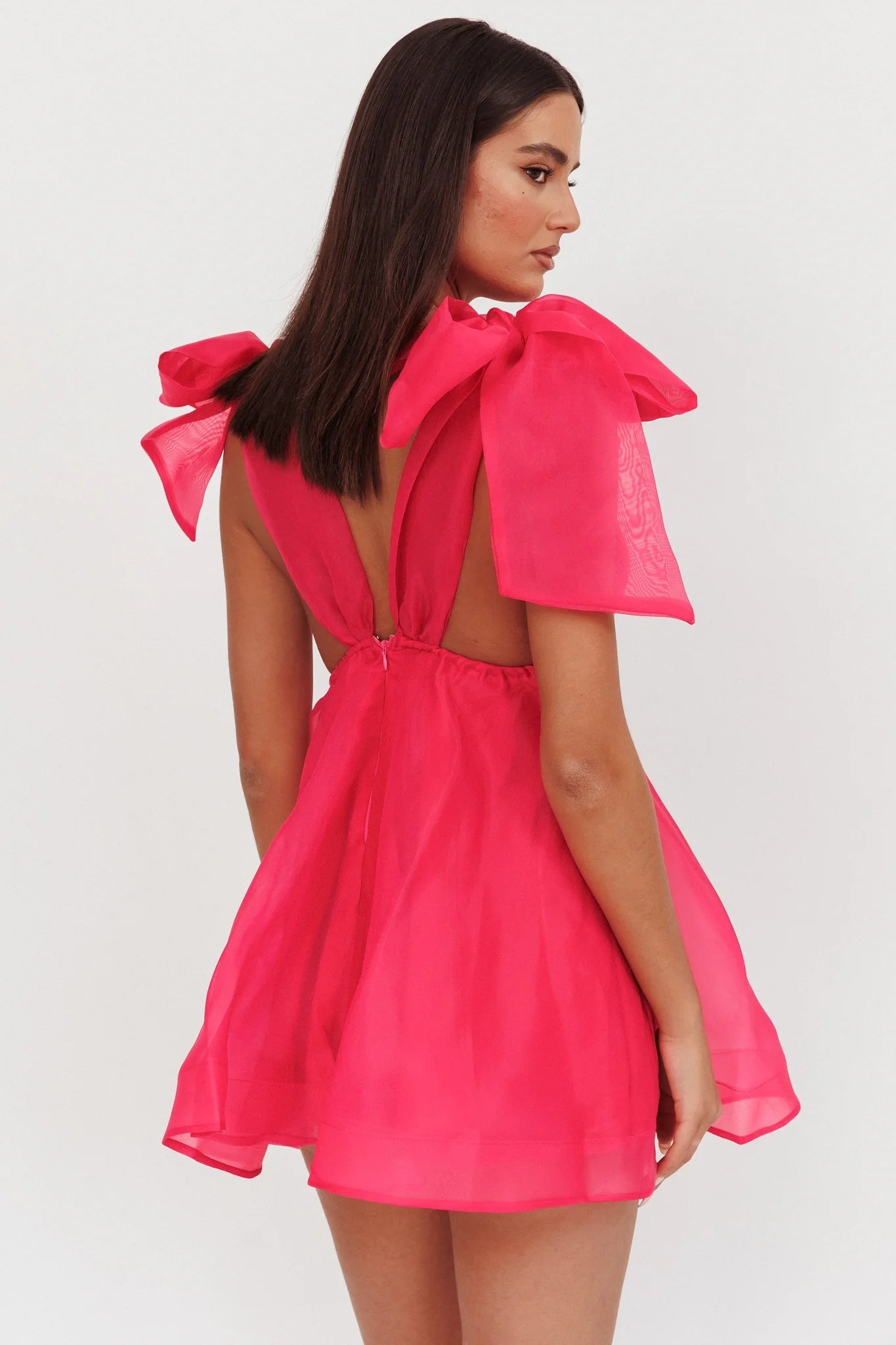 Elegant mini fully lined chest padding with shoulder straps and zippered back Homecoming Dresses