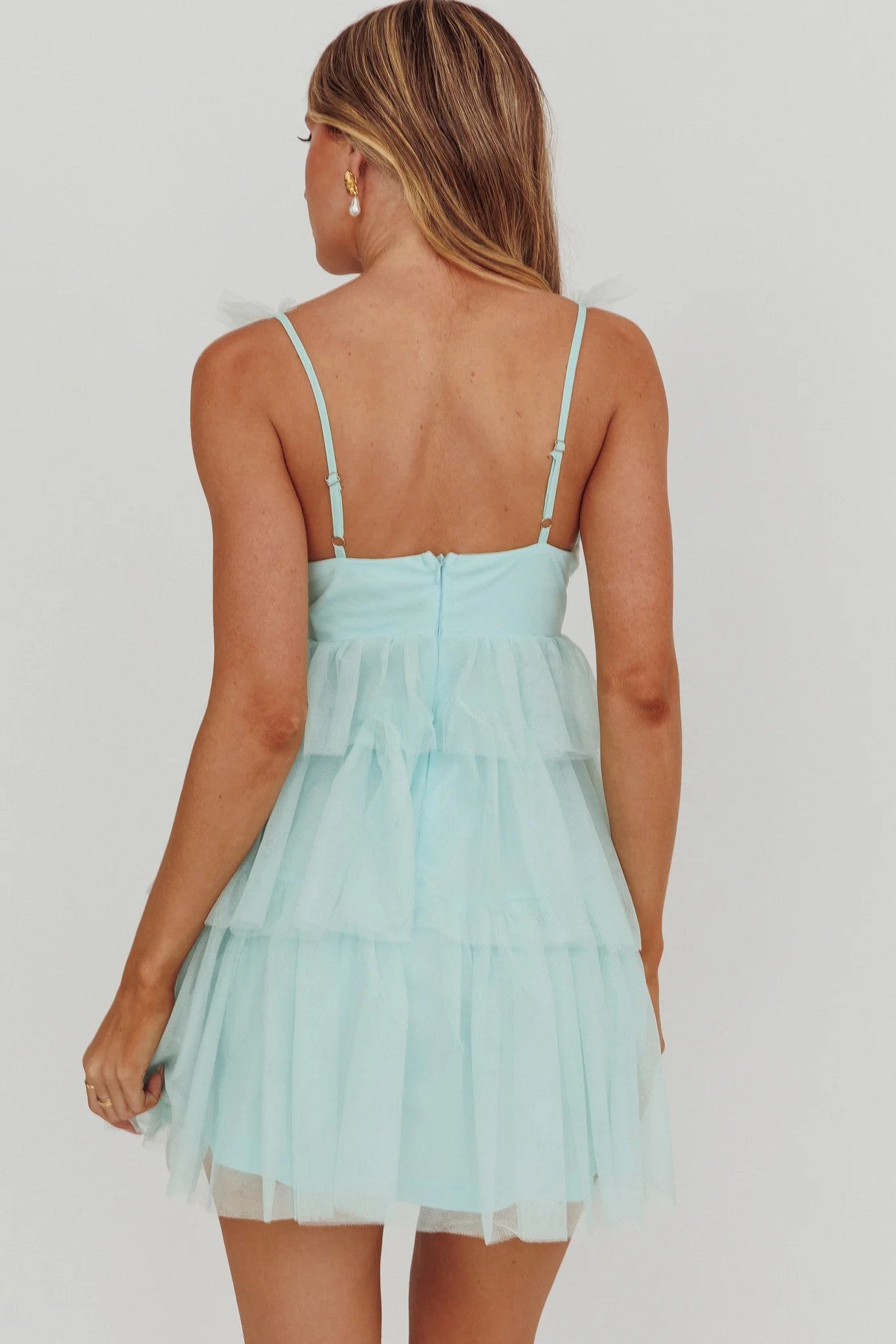 Elegant ruffled layered chiffon mini adjustable shoulder straps Homecoming Dresses