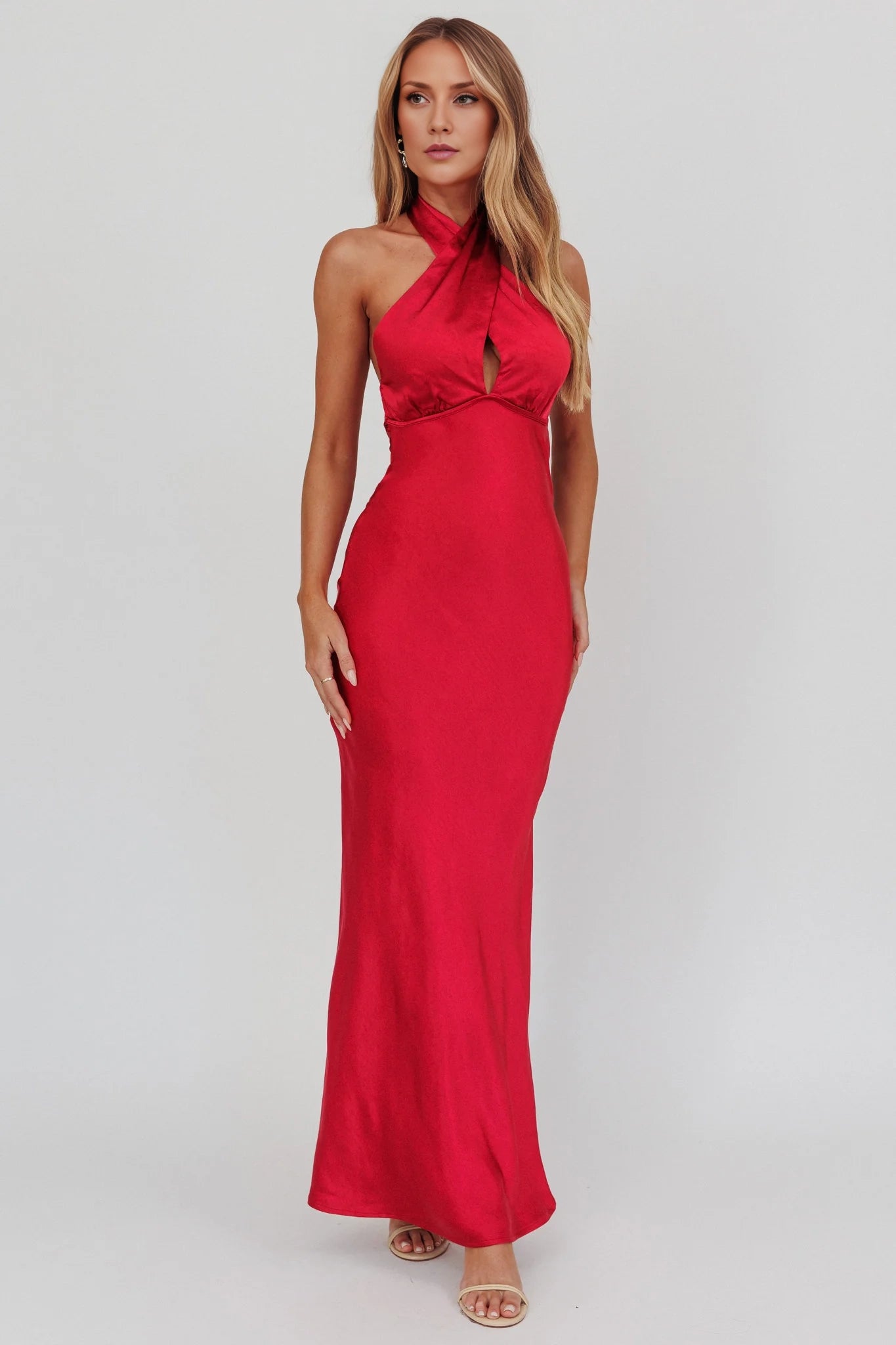 Elegant unlined cross neck top with backless straps and back zipper Homecoming Dresses