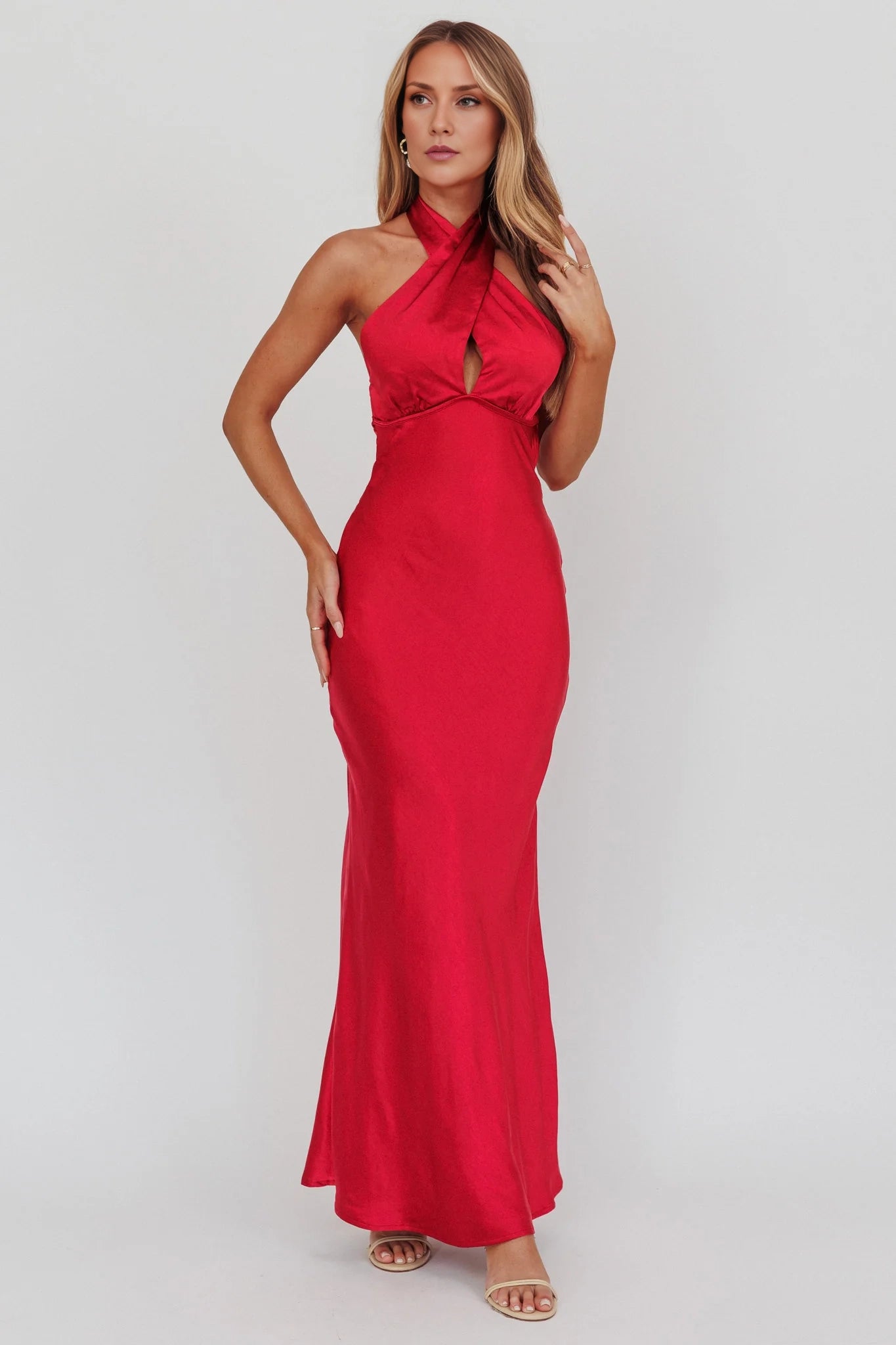 Elegant unlined cross neck top with backless straps and back zipper Homecoming Dresses
