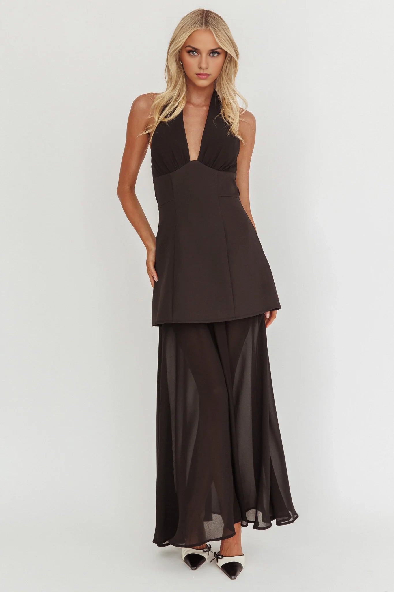 Enchanting and gorgeous halter neck with multiple layers and extra long layered hem Homecoming Dresses