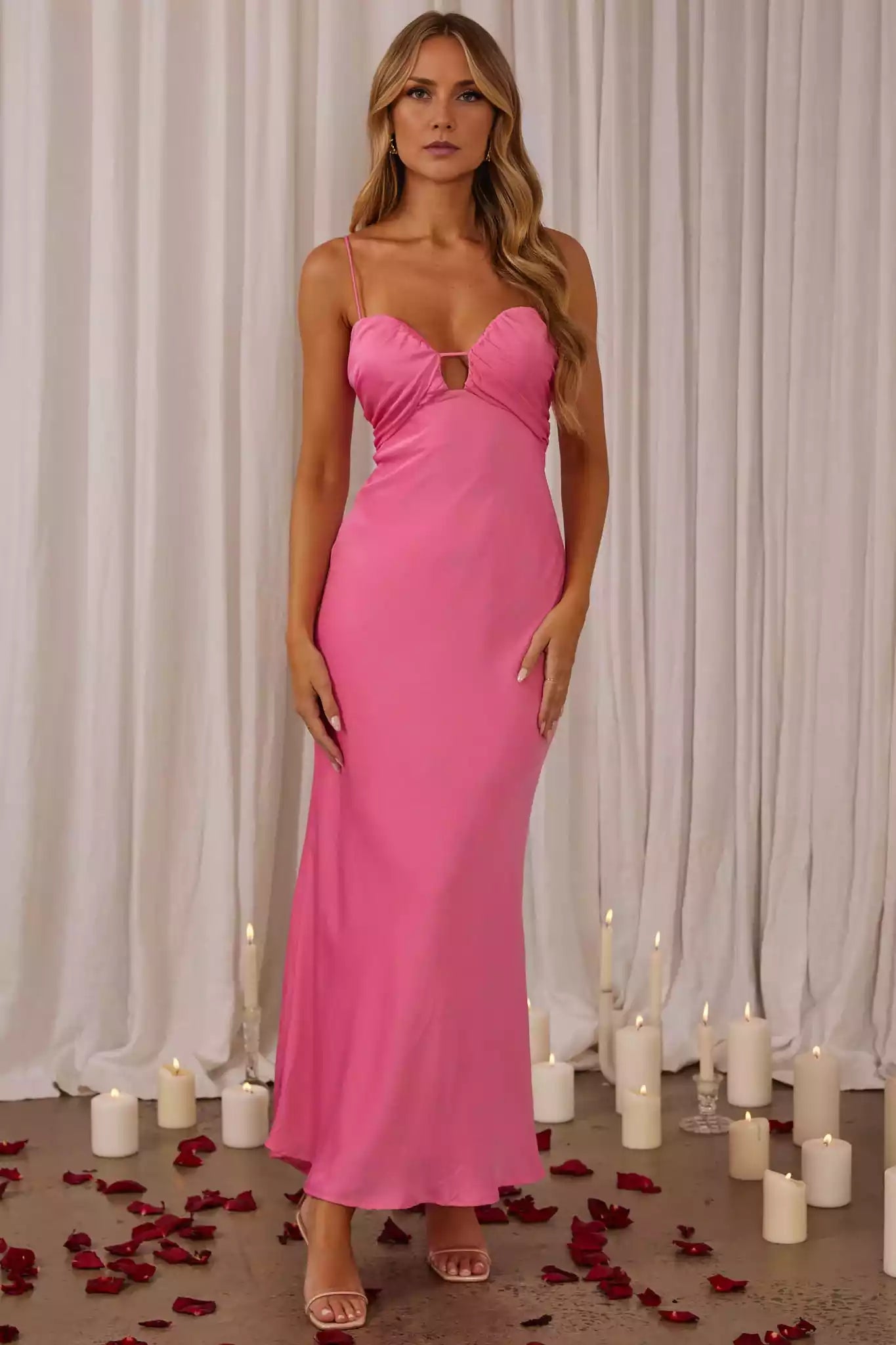 Exquisite fully lined chest pleats with adjustable shoulder straps and back zipper Prom Dresses